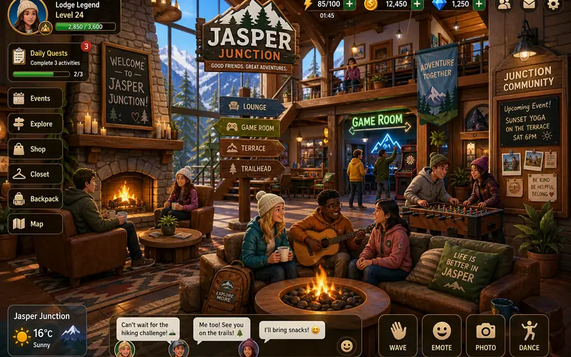 Jasper Junction social hub game